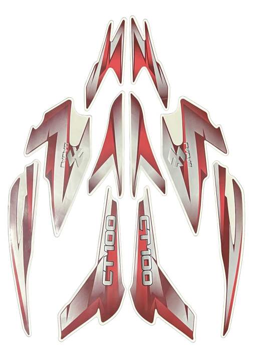 CT 100 BAJAJ NEW RED FULL SET STICKER | Daraz.lk