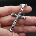 Vintage Engraving Cross Necklace Pendant For Men Women Fashion Punk Simple Stainless Steel Men Cross Pendant Jewelry Wholesale pen gpt. 