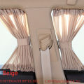 2pcs Universal Car Sun Shade Side Window Curtain Auto Foldable Uv Protection Black Pure Cloth Sun Visor Blinds Cover Car-Styling.