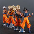 4pcs/set Dragon Ball Son Goku Figure Super Saiyan Goku Action Figures Pvc Statue Collection Model Toys . 