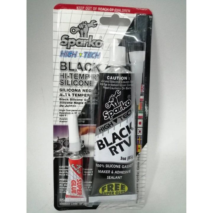 Sparko black glue gasket black glue black gasket RTV HI-TEMP silicone size 85g