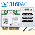Intel Wireless-AC 7260 7260HMW 3160 7265 3165 8260 Mini PCIE Card Dual Band Bluetooth WiFi Adapter. 