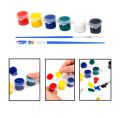 3ml Mini Pot strip Acrylic painting colours with brush. 