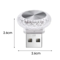 1 Pc RGB Car USB Ambient Light Mini LED Decorative Atmosphere Lamps For Auto Interior Environment Light Computer Light Plug Play.