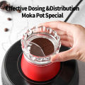 OANKR Moka Pot Dosing Funnel, Stovetop Espresso Coffee Maker Distribution Tool, Italian Coffee Maker Dosing Ring For 3-6 Cups. 