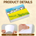 HUSPER 100 Sheets 3R Glossy Photo Paper 3.5x5 Inch 180/200/230Gsm Inkjet Compatible with Grey Back for Home Office Use.