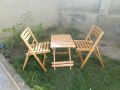 Chair Table Set Wooden Foldable Chair set 2 chair 1 table And 4 chair 1 table. 
