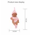 20cm Brown Skin Reborn Dolls Full Vinyl Mini Baby Doll 7.87inch Reborn Baby Doll Soft Touch Doll for Girls Bebe Doll Toys Gifts. 