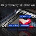 4pcs Universal Carbon Fiber Leather Car Door Sill Protection Film DIY Paste Waterproof Anti Scratch Strip Car Sticker. 