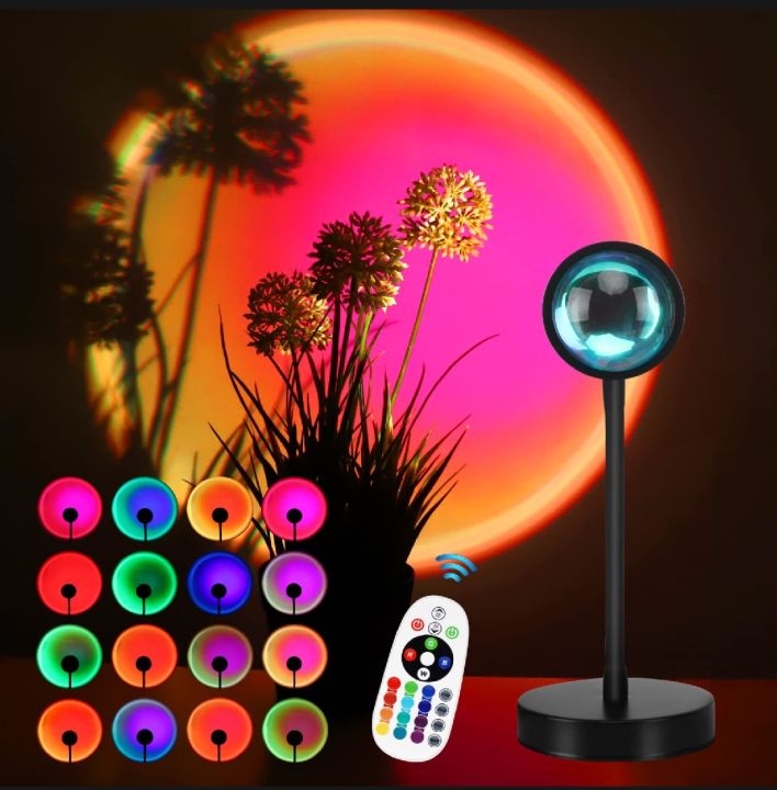 16%20Colors%20Changing%20Remote%20Control%20RGB%20Sunset%20Lamp%20Projector%20With%20Remote%20-%20Image%202