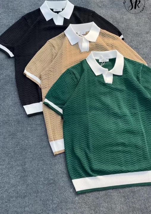 Summer%20Stripe%20Jacquard%20Short%20Sleeved%20Knitted%20Polo%20Tshirt%20For%20Men%20-%20Image%208