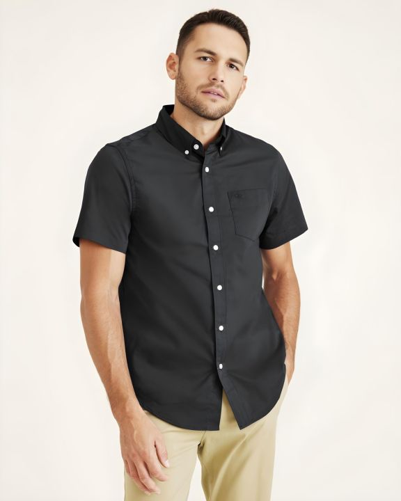 George Casual Outfitters Signature Comfort Flex Shirt  Classic Fit  Black  Cotton  XL/Large  Half Sleeves | Daraz.pk