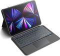 Dracool Keyboard Case for iPad Air 5/4 and iPad Pro 11, Keyboard with Touchpad, Magnetic, Removable, Illuminated, Adjustable Stand, Bluetooth Keyboard with Pen Holder, German QWERTZ, Grey. 