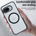 Matte & Clear Magnetic Wireless Charging Armor Magsafe Case For Google Pixel 9a Pixel9a Military Shockproof Phone Back Cover.