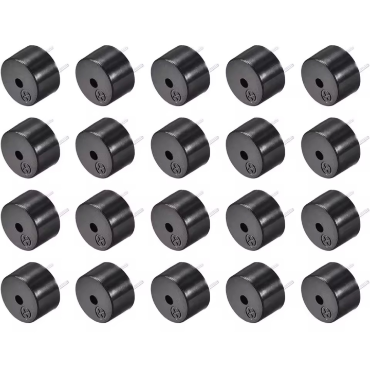 10PCS 12MM*8.5MM 12085 Passive Buzzer 42R Resistance 3V 5V 9V 12V in Common Use Mini Piezo Buzzers Kit, for Arduino