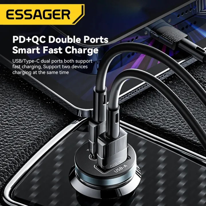 Essager%2030W%205A%20QC%204.0%20PD%203.0%20USB%20Car%20Charger%20Quick%20Charge4.0%20USB%20Type%20C%20Car%20Fast%20Charging%20For%20iPhone%2012%2013%20Huawei%20Samsung%20Xiaomi%20-%20Image%204