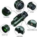 80x100 HD Monocular for Smartphone Adapter & Tripod with BAK4 Prism for Birdwatching, Hunting, Hiking, Outdoor Camping.