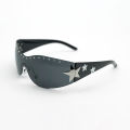 Star Wrap Around Decorative Large Frame Fashion Sunglasses Ladies Y2K Style Cool Summer Party Glasses Men.
