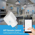 Tuya WiFi Smart Plug 16A/20A EU Smart Socket With Power Monitoring Timing Function Smart Life APP Voice Control Via Alexa . 