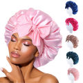 Satin Bonnet Silk Bonnet Adjustable Bonne For Sleeping Hair Bonnet With Tie Band Bonnets For Women Men.