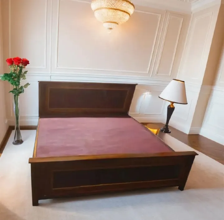 72%C3%9778Teak%20Box%20Bed%20-%20Image%202