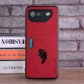 Textile Leather Case for ROG Phone 7 6 Soft TPU with Back Hard PC Material Protection Cover.