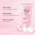 LAIKOU Sakura Face Serum Moisturizer Cream Sleeping Mask Cleansing Mud Mask Brightening Reduce Spots Wrinkles Combo Set.