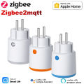 Smart Tuya Zigbee Plug Socket 3680W 16A Power Energy Monitoring Timer Switch EU Outlet Home Assistant Zigbee2mqtt. 