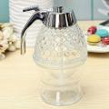 Japanese Creative Press Type Honey Jar Squeeze Sauce Bottle Plastic Sealed Jar Funnel Type Jar Syrup Pot with a Base. 