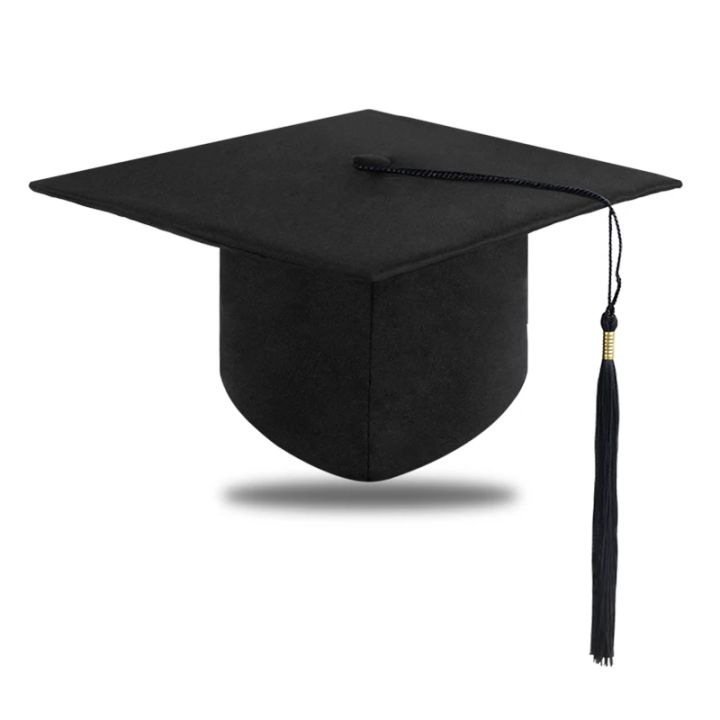 2025 Graduation Hat Black Adult Bachelor Caps with Tassels University ...