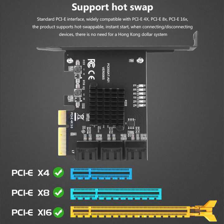 TISHRIC%20PCIE%204X%20To%206%20Ports%20SATA%203.0%206%20Gbps%20Expansion%20Card%20Pcie%20Splitter%20Controller%20PCI-Express%204x%208x%2016x%20Add%20On%20Card%20for%20HDD%20SSD%20-%20Image%205
