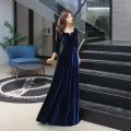 Elegant Royal Velvet Maxi Dress For Girls Women's Wear. 