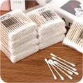 300pcs Double Head Wood Cotton Swab Nose Ears Cleaning Women Makeup Tools Lipstik Cotton Buds Tip Sticks Bastoncillos Oidos. 