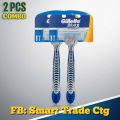 International Brand Gillette Blue 3 Disposable Razor – Triple Blade Shaving Razor For Men - 2 Pcs Combo. 