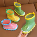 Dinosaur Children's Rain Boots Boys And Girls Cute Anti-slip Wear-Resistant Rain Shoes Soft Soled Outdoor Waterproof Shoes.