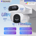 EZVIZ H90 Smart Security Camera Dual 2K+ Wireless Outdoor IP Camera with AI, Night Vision, and Dual-Lens Pan-Tilt. 