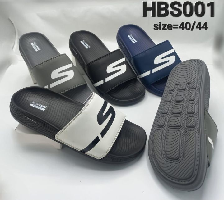 Skechers Men’s Slide Slippers – Cushioned Comfort with Anti-Slip Sole