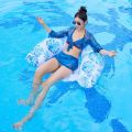 U-shaped Inflatable Air Mattress Mesh Floating Lounge Chair Outdoor Water Sports Inflatable Mattress with Cup Holder Summer ﻿. 