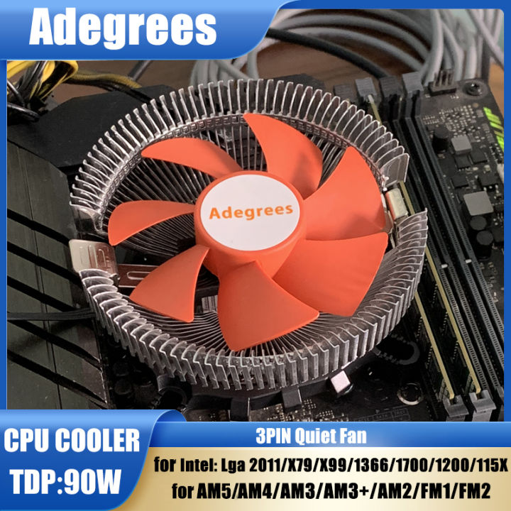 CPU Air Cooler 90MM 3PIN Ventilador for Intel LGA 775 1366 1150 1151 1155 1156 1200 1700 X79 X99 AM4 AM3 2011 FM1 FM2 CPU Fan