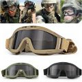 New Airsoft Goggles 3 Lens Windproof Dustproof Shooting Motocross Motorcycle Mountaineering Glasses CS Safe Protection.