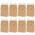 10/20/30pcs Retro Kraft Paper DIY Bag White Brown Cookie Wedding Favor Candy Box Food Packaging Bag With Rope Birthday Deco.