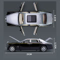 1/24 Rolls Royce Phantom Diecast Toy Cars Model Simulated Pull Back Limousine Zinc Alloy Metal Toy Car for Kids  Collection. 