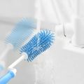 3Pcs Silicone Bottle Cleaning Brush 360 Degree Cup Brush Glass Cleaner Baby Pacifier Straw Scrubber Kitchen Cleaning Tool Set. 