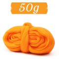 BUDDUR 1Pc 50g Wool Fibre Multicolor Handmade Spinning Soft Wool Roving For Doll Making Needle Felting Craft Tool DIY Handcraft. 