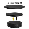 3-in-1 Photography Table.360° Rotating Table Adjustment Video Shooting Prop Jewelry Shoe Display Stand 3-speed Electric Rotation.