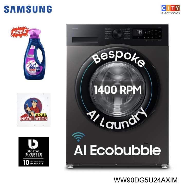 SAMSUNG%209%20Kg%20Washing%20Machine%20With%20AI%20Eco%20Bubble%20WiFi%20Embedded%20&amp;%20Smart%20Thing%20ConnectivityW%20W90DG5U24AXIM%20-%20Image%202