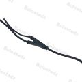 EU CEE7/16 90 Degree Male to Female Dual Output,2 Ways Outlet Extension Cord European 2 Prong M/F Power Splitter Cable. 