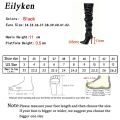 Eilyken Red Women Over The Knee Boots High Heels Patent Leather Solid Pointed Toe Stiletto Side Zipper Sapatos Femininos.