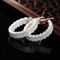 Popular fine 925 Sterling Silver charms stud Earrings for Women Creativity Christmas s Street all-match party Jewelry. 
