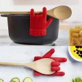 Creative Hand Shape Spoon Lid Pot Holder. 